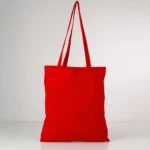 Standart Uzun Kulplu Kanvas Bez Çanta – Kırmızı