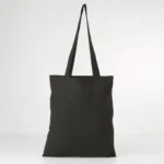 Standart Uzun Kulplu Kanvas Bez Çanta – Siyah