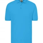 Polo Yaka Pamuk Tişört – Açık Mavi