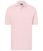 Polo Yaka Pamuk Tişört – Açık Pembe