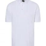 Polo Yaka Pamuk Tişört – Beyaz