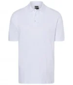 Polo Yaka Pamuk Tişört – Beyaz