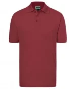 Polo Yaka Pamuk Tişört – Bordo