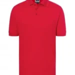 Polo Yaka Pamuk Tişört – Kırmızı