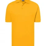 Polo Yaka Pamuk Tişört – Koyu Sarı