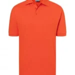 Polo Yaka Pamuk Tişört – Koyu Turuncu