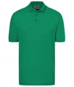 Polo Yaka Pamuk Tişört – Koyu Yeşil