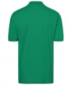 Polo Yaka Pamuk Tişört – Koyu Yeşil - Görsel 4