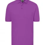 Polo Yaka Pamuk Tişört – Mor