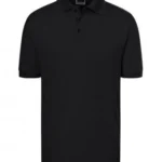 Polo Yaka Pamuk Tişört – Siyah