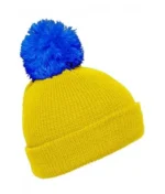 Püsküllü Bere – Sarı / Mavi - Görsel 3