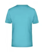 V Yaka Pamuk Tişört – Açık Mavi - Görsel 4