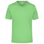 V Yaka Pamuk Tişört – Açık Yeşil