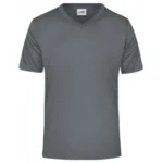 V Yaka Pamuk Tişört – Füme