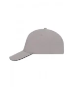 Yüksek Kaliteli %100 Pamuk Gabardin 5 Panel Sandwich Şapka – Gri Siyah - Görsel 2