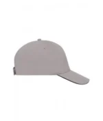 Yüksek Kaliteli %100 Pamuk Gabardin 5 Panel Sandwich Şapka – Gri Siyah - Görsel 3