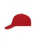 Yüksek Kaliteli %100 Pamuk Gabardin 5 Panel Sandwich Şapka – Kırmızı Beyaz - Görsel 2