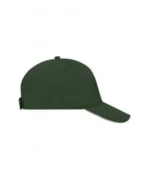 Yüksek Kaliteli %100 Pamuk Gabardin 5 Panel Sandwich Şapka – Yeşil Beyaz - Görsel 3