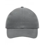 Yüksek Kaliteli %100 Pamuk Gabardin 6 Panel Şapka – Füme