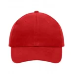 Yüksek Kaliteli %100 Pamuk Gabardin 6 Panel Şapka – Kırmızı