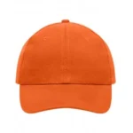Yüksek Kaliteli %100 Pamuk Gabardin 6 Panel Şapka – Turuncu