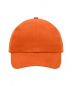 Yüksek Kaliteli %100 Pamuk Gabardin 6 Panel Şapka – Turuncu