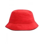 Yüksek Kaliteli %100 Pamuk Gabardin Fötr Şapka – Kırmızı