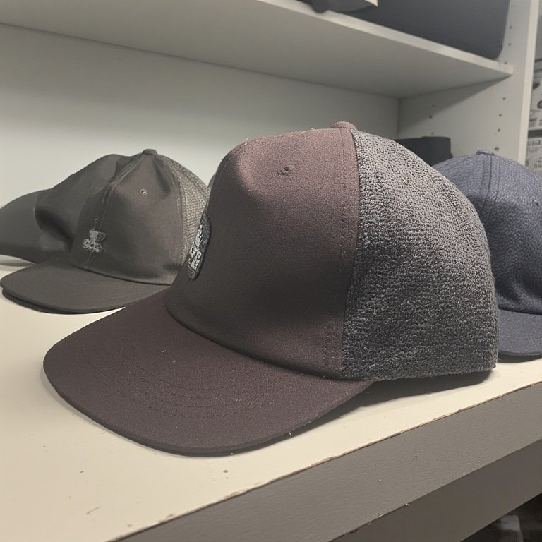 Sevkiyata hazır hale getirilmiş, farklı modellerde yüksek adetli toptan şapka koleksiyonu.