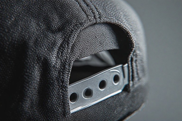 Snapback şapkanın arka ayarlama kalıbı detayı